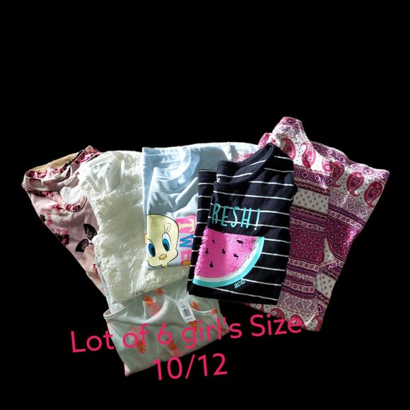 Lot of 6 Pieces of Clothing Girl's Size 10/12 - Picture 1 of 12
